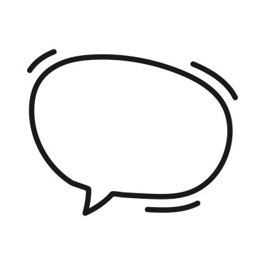 Konuşma balonu mesaj simgesi. Sohbet balonu. Vektör