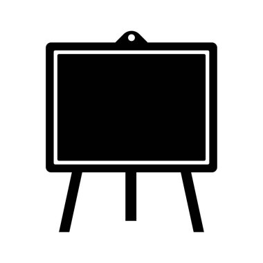 Beyaz tahta simgesi. Analitik sunum tahtası. Vektör illüstrasyonu.