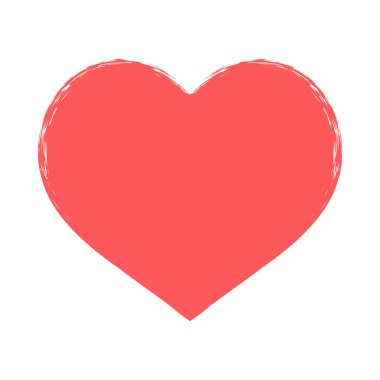Kırmızı Kalp ikonu, aşk sembolü. Vektör illüstrasyonu