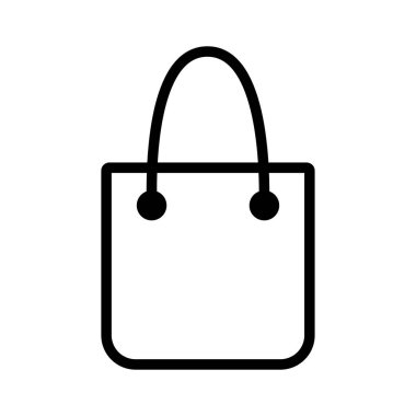 Alışveriş poşeti ikonu. vektör illüstrasyonu.