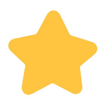 Altın Yıldız ikonu. Vektör illüstrasyonu beyazda izole edildi.