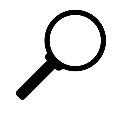 Arama simgesi. Yakınlaştırma sembolü, büyüteç simgesi. Vektör İllüstrasyonu.