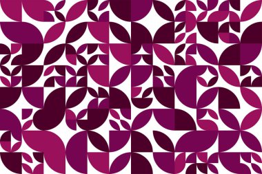 Yarısı, çeyreği, dörtte üçü daire şeklinde kusursuz desen. Vektör illüstrasyonu.