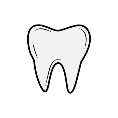 Diş sağlığı ve diş bakımını sembolize eden diş simgesi.