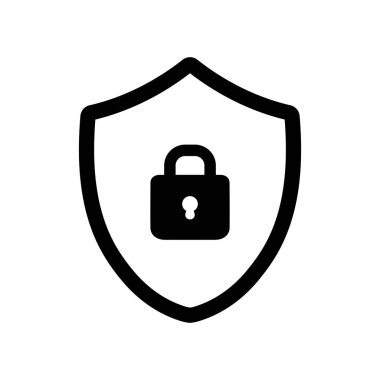 İçinde asma kilit olan kalkanlar, veri güvenliğini ve korumayı simgeliyor..