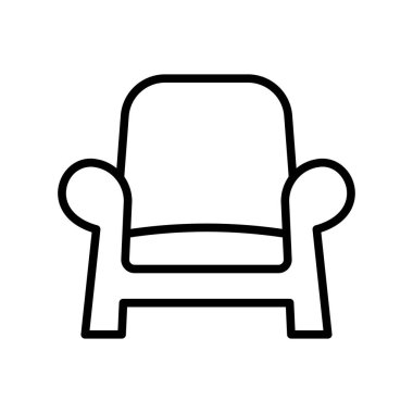 Yumuşak sandalye ikonu. Rahat bir koltuğa. Vektör