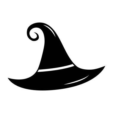 Cadılar Bayramı için kara büyü şapka illüstrasyonu