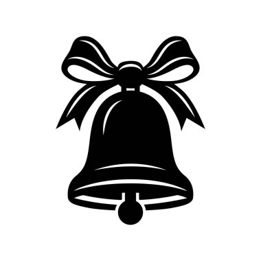 Bow Silhouette Simgesi ile Bell. Vektör