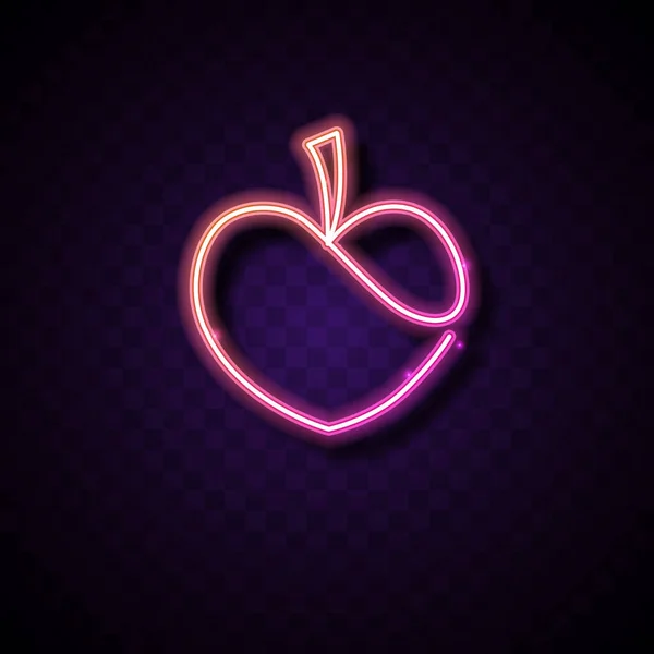 爱情霓虹灯的标志 心脏霓虹灯 — 图库矢量图片