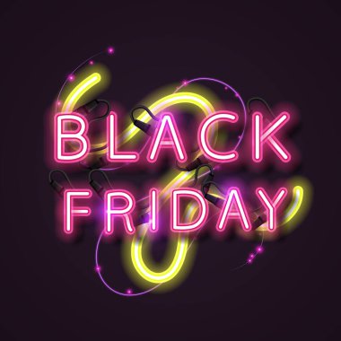 Kara Cuma neon tasarımı. 