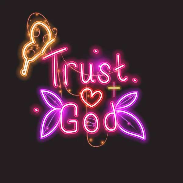 Confie Deus Confiança Jesus —  Vetores de Stock