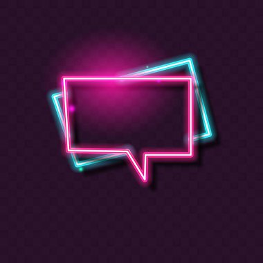 Soyut pankart tasarımı. Neon çerçeve. Pembe neon tasarımı