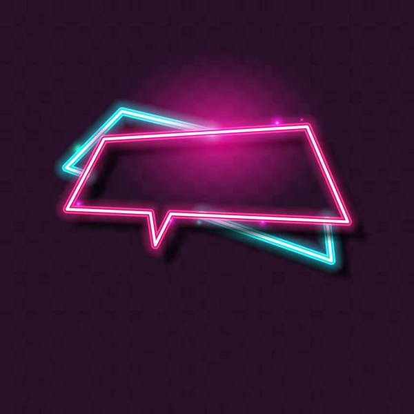 Abstract Banner Ontwerp Neon Frame Roze Neon Ontwerp — Stockvector