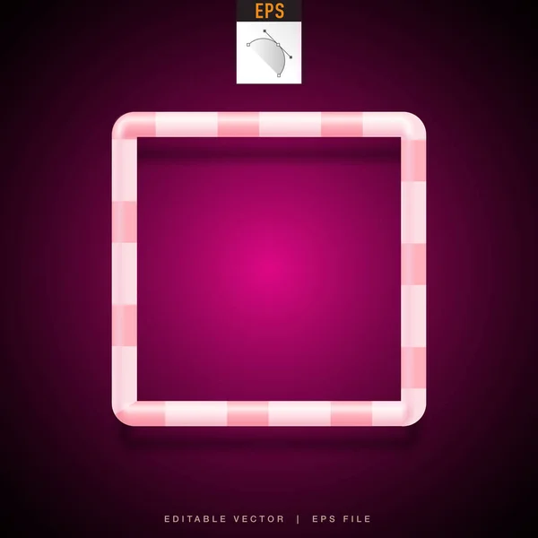 Roze Banner Ontwerp Vierkante Grens Vierkant Frame — Stockfoto