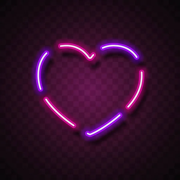 Love Neon Sign Love Sign Background Heart — Stock Vector