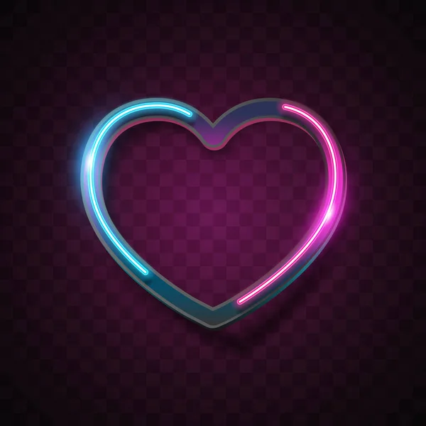 Love Neon Sign Love Sign Background Heart — Image vectorielle