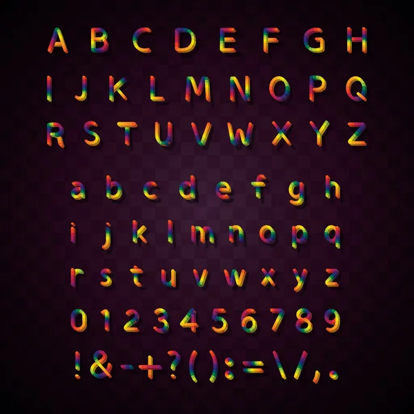 Fonte Vetorial Alfabeto Alfabeto Coleção Decorativo Gráfico Lettering Texto Typeface — Vetor de Stock