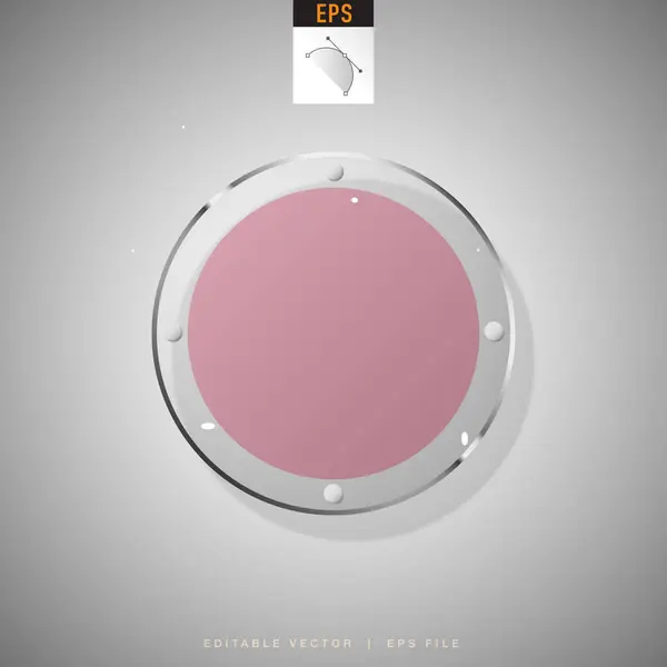 Üvegplakát Üvegkeret Rózsaszín Zászló — Stock Vector