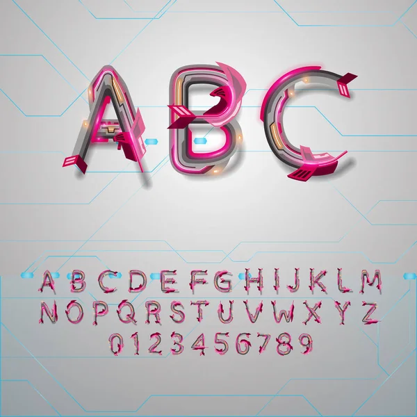 Alfabeto Decorativo Tipográfico Tipografia Lettering Abc Coleção Gráfico Texto Vetor — Vetor de Stock