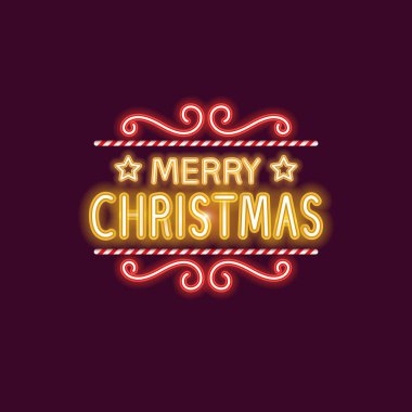 süs, dekorasyon, klasik, klasik, retro, arkaplan, vektör, neon, ışık, parıltı, işaret, karanlık, neşeli, Noel