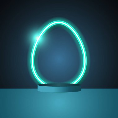 Paskalya etkinliği için boş ürün podyumu.