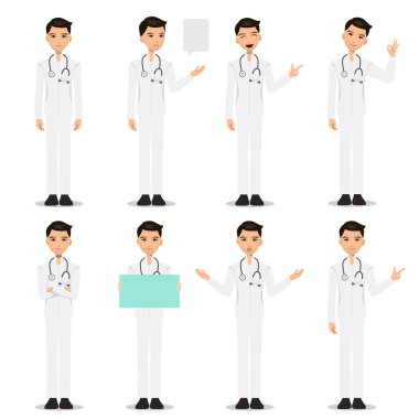 Steteskoplu doktorun vektörü