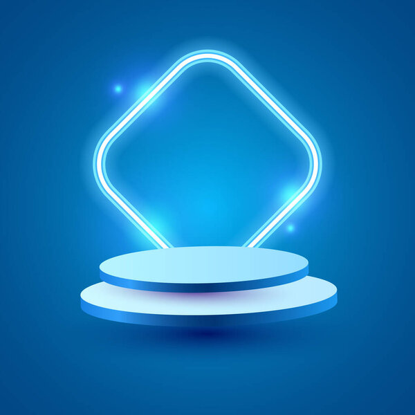 Вектор дизайна баннера подиума продукта. Квадратный флаг.