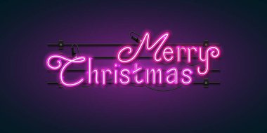 Mutlu Noel Mektupları Tabelası. Basit Noel kartı.