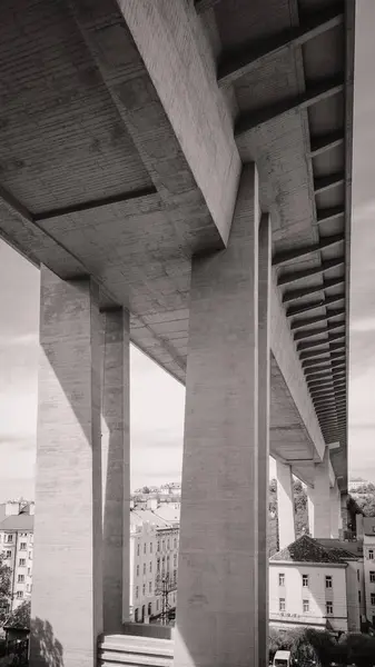 Prag 'daki Nuselsky köprüsünün altında