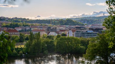 Twilight Over Prague: View from Vysehrad clipart