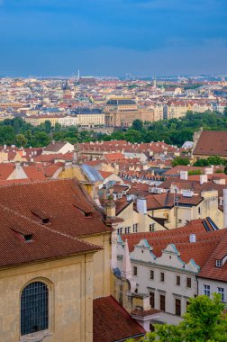 Prag 'ın Yukarıdan Panoramik Görünümü