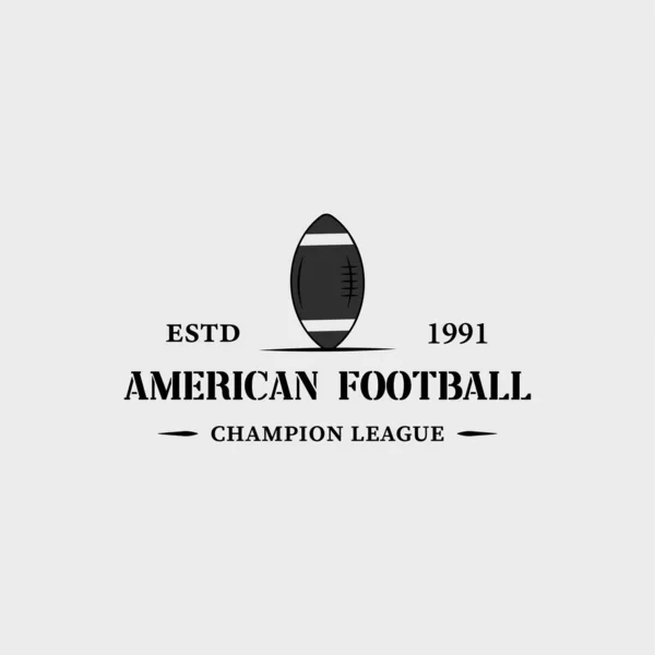 American football championship logo Royalty Free Vector