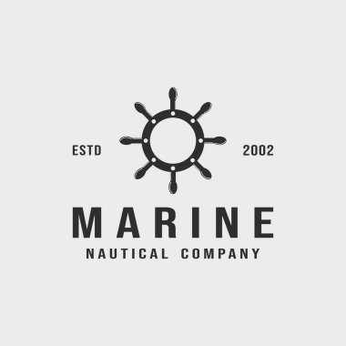 anchor logo vintage vektör simgesi illüstrasyon şablon tasarımı