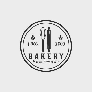 ev yapımı vintage logo basit minimalist vektör illüstrasyon ikon grafik tasarımı