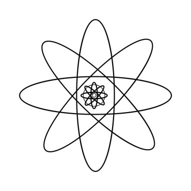 Atom Simgesi Vektör İllüstrasyonu - Vektör