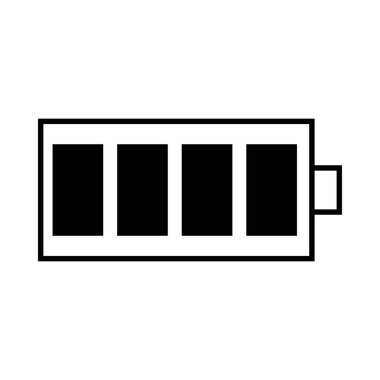 Beyaz arkaplanda pil vektör resimleme