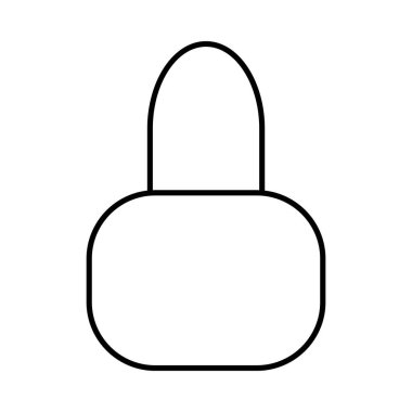 asma kilit simgesi beyaz arkaplanda izole edildi, vektör asma kilit ve basit icown veya vektör