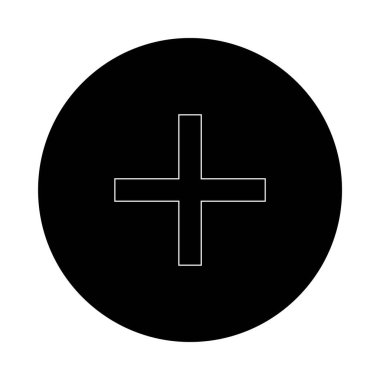 Artı simge vektörü mükemmel illüstrasyon Beyaz arkaplanda 