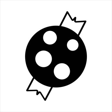 Beyaz bir sırt yuvarlak şekerleme illüstrasyon. Cadılar Bayramı şekeri. Tatlı Şeker. Lolipop şekeri.