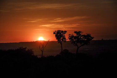 Brezilya 'da kırmızı gökyüzü günbatımı