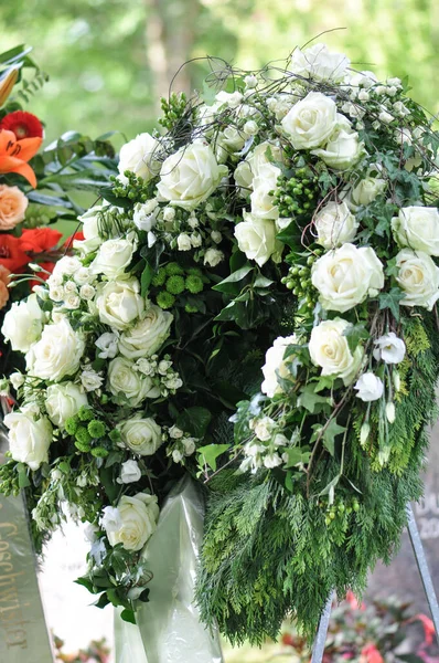 beautiful flower wreath for a funeral