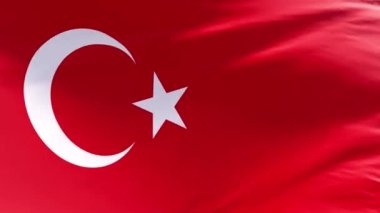 Arka plan veya giriş olarak rüzgarda dalgalanan Türk bayrağı, Türkiye 'nin 3d hareketli gerçekçi bayrağını taşıyor. Türk bayrağı 4k çözünürlüğü. Türkiye bayrağı Yakın