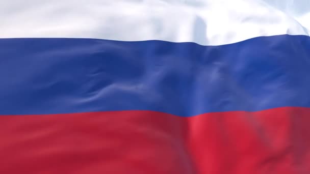 Rusko Vlajka Vlající Větru Jako Pozadí Pro Intro Ruská Federace Stock Záběr