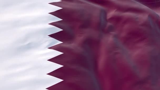 Katarská Vlajka Mávající Větru Jako Pozadí Pro Intro State Katar Videoklip