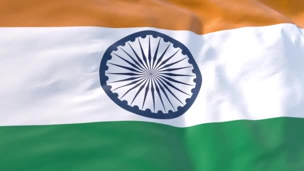 Indie Vlajka Vlnící Větru Jako Pozadí Pro Intro Republika Indie Videoklip