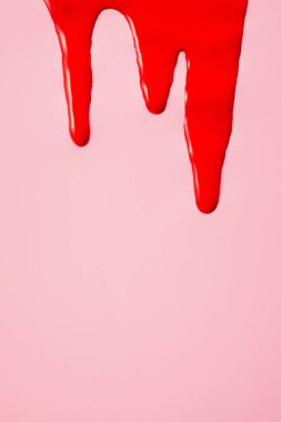 Blood on pink background. First menstrual period concept, menstruation cycle period, menstruation cycle period. clipart