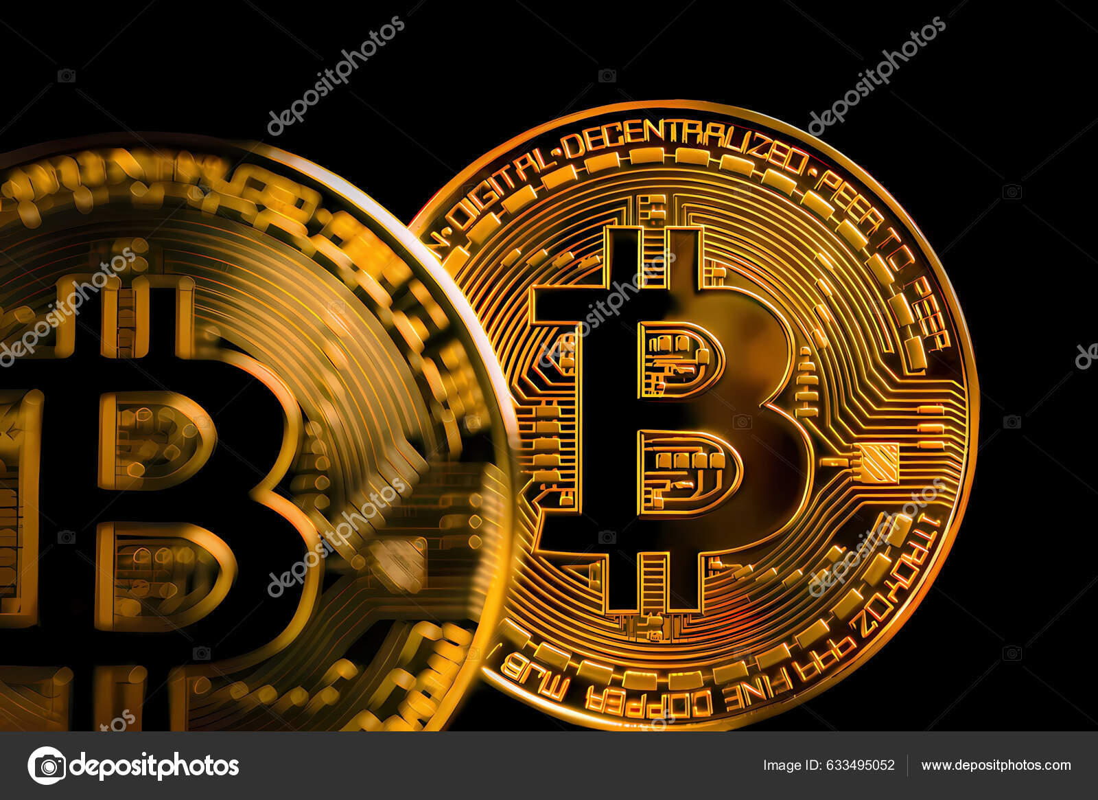 Bitcoin Crypto Currency Gold Bitcoin Btc Bit Coin Close Bitcoin — Stock  Editorial Photo © Alex_Renisons #633495052