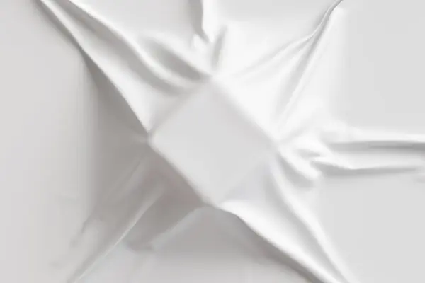 Біла Тканина Покриває Куб Утворює Візерунок Зморшок Ілюстрація Елемент Дизайну — стокове фото