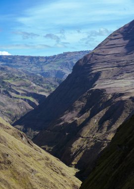 Huge mountain and its railway that crosses it. Nariz del Diablo, Ecuador. clipart