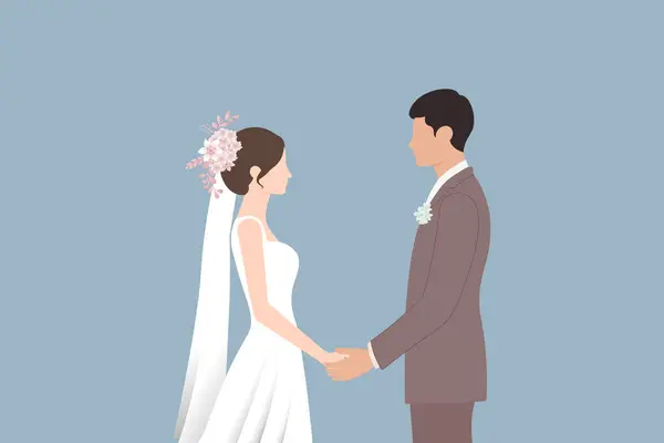 Gelin ve damat. Gelin kadındır, damat da erkektir. Sadece evli bir çift ve evlilik töreni. Birbirini seven ve bir çift ilişkisinin başlangıcı.